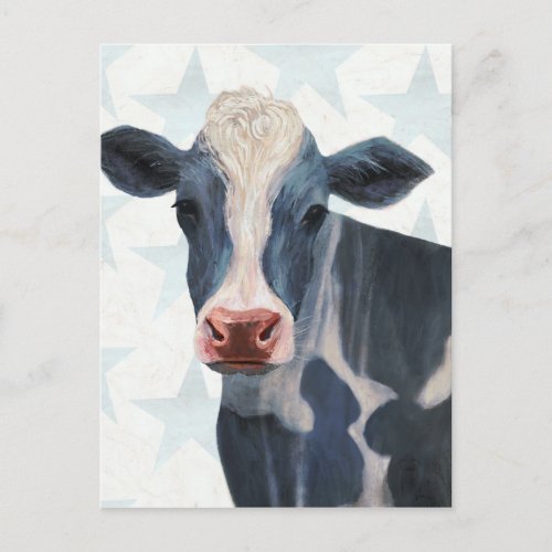 Patriotic Farm _ Cow Postcard