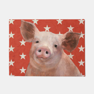 Patriotic Farm - Pig Doormat