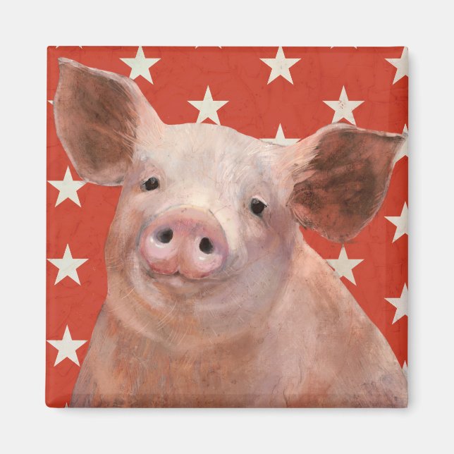 Patriotic Farm - Pig Magnet (Front)