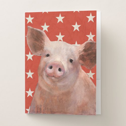 Patriotic Farm _ Pig Pocket Folder