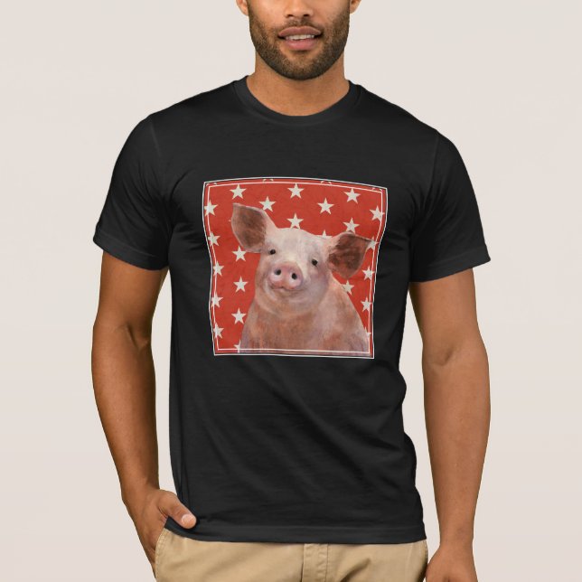 Patriotic Farm - Pig T-Shirt (Front)
