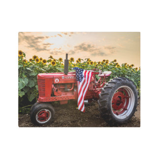 Patriotic Farming theme Metal Wall Art