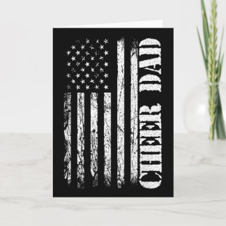 Patriotic Father's Day Cheer Dad Cheerleader Cheer Card