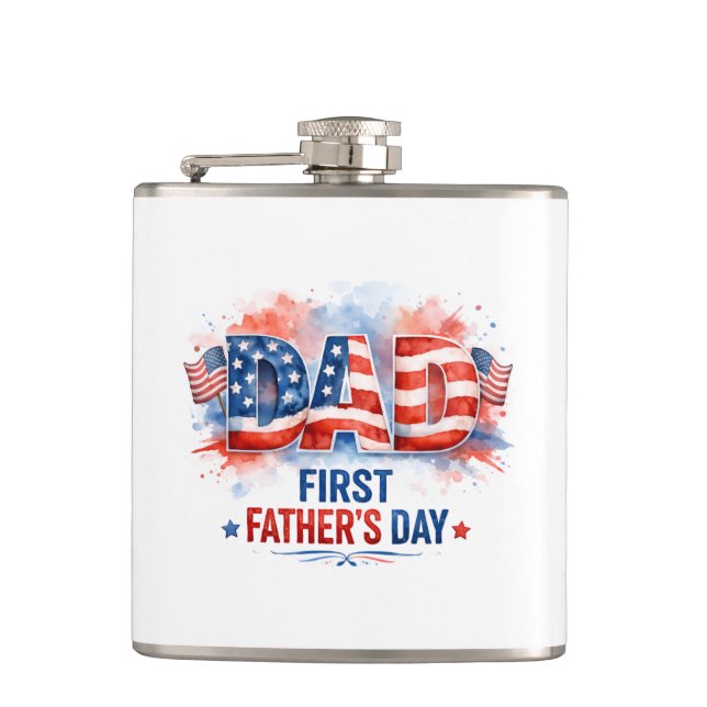 Patriotic Father's Day Flask (Front)