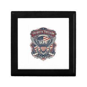 Patriotic Fathers Day Vector Graphic Tee Gift Box