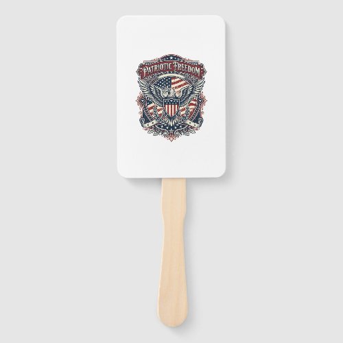 Patriotic Fathers Day Vector Graphic Tee Hand Fan