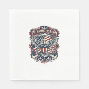 Patriotic Fathers Day Vector Graphic Tee Napkins