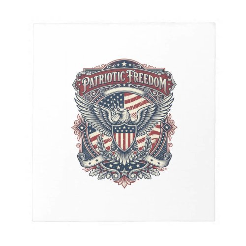 Patriotic Fathers Day Vector Graphic Tee Notepad
