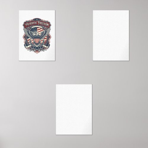 Patriotic Fathers Day Vector Graphic Tee Wall Art Sets