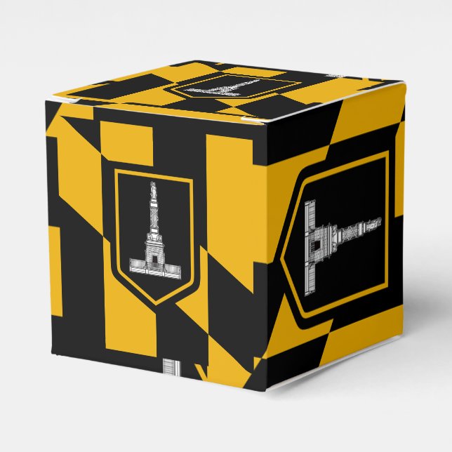 Patriotic favor box with Flag of Baltimore (Front Side)