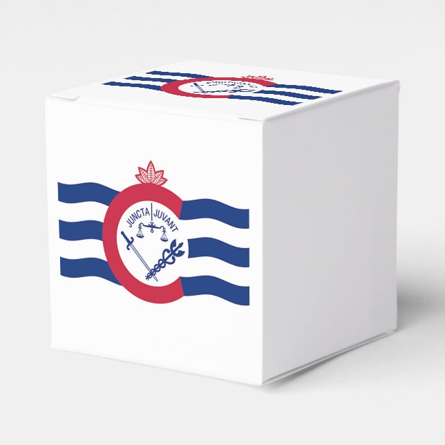 Patriotic favor box with Flag of Cincinnati (Front Side)