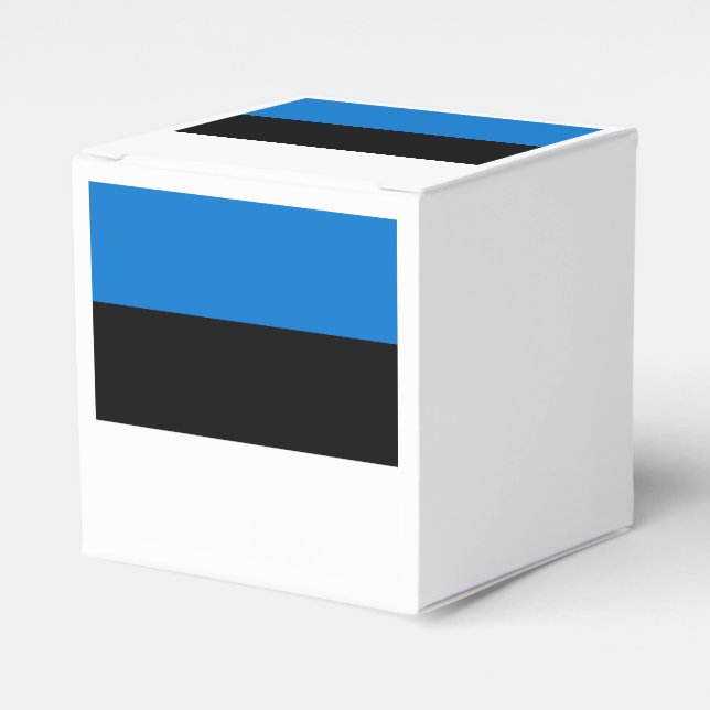 Patriotic favor box with Flag of Estonia (Front Side)