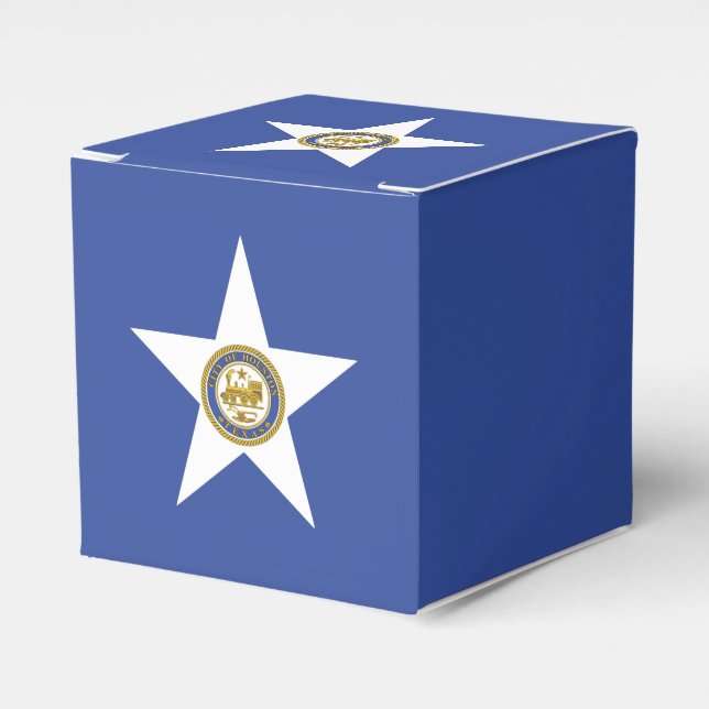 Patriotic favor box with Flag of Houston (Front Side)