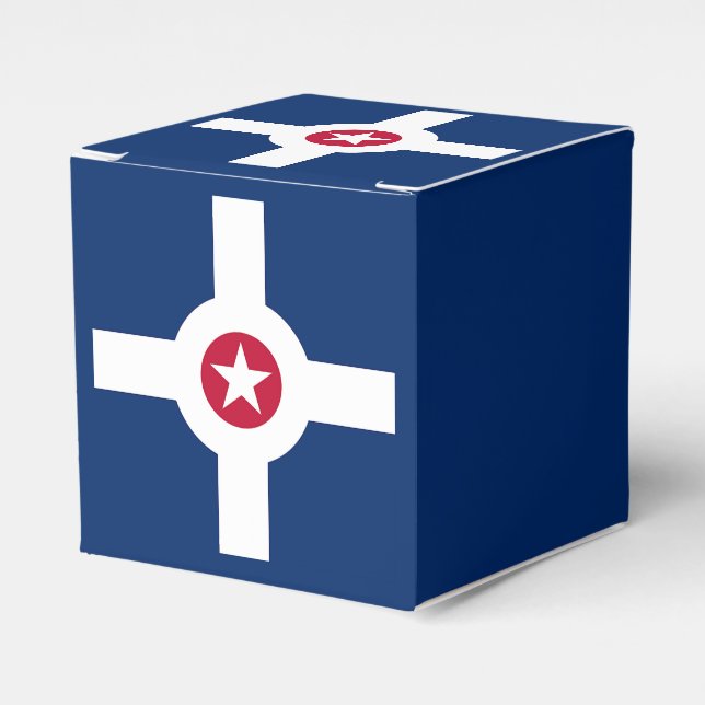 Patriotic favor box with Flag of Indianapolis (Front Side)