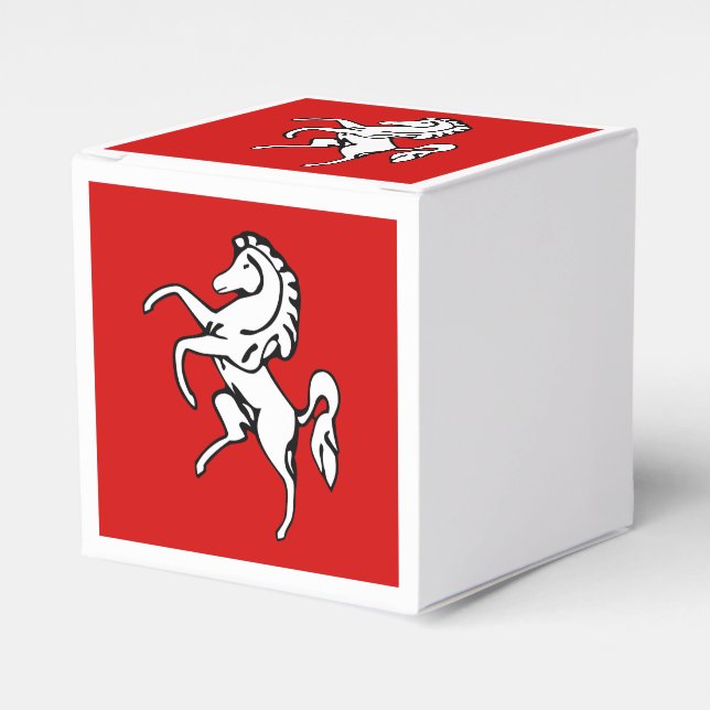 Patriotic favor box with Flag of Kent, England (Front Side)