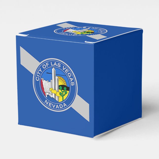Patriotic favor box with Flag of Las Vegas (Front Side)
