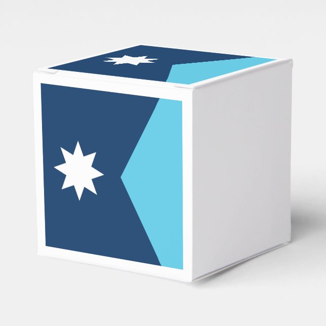 Patriotic favor box with Flag of Minnesota, USA (Front Side)