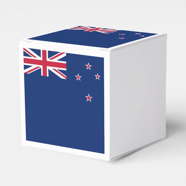 Patriotic favor box with Flag of New Zealand (Front Side)