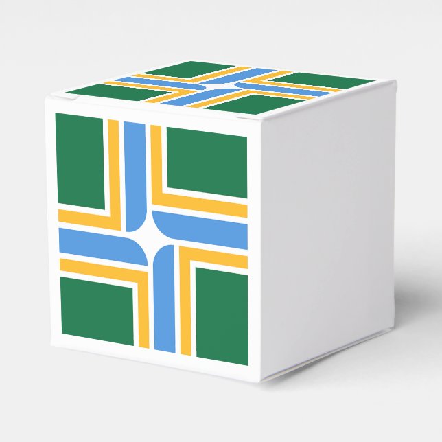 Patriotic favor box with Flag of Portland (Front Side)
