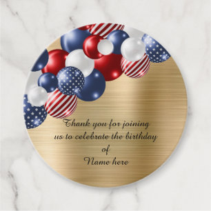 PATRIOTIC FAVOR TAG GOLD