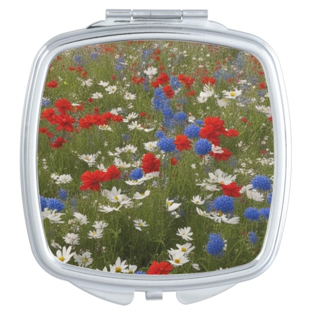 Patriotic field of flowers mirror (Front)