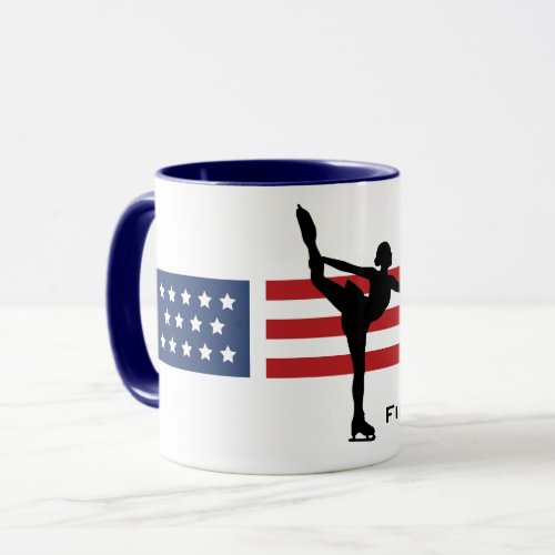  Patriotic Figure Skating Coffee Mug