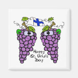Patriotic Finnish Grapes Magnet
