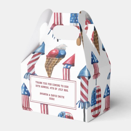 Patriotic Firecracker Popsicles 4th of July Party Favor Boxes