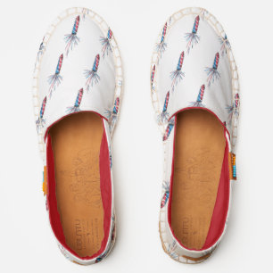 Patriotic Firecracker Red White Blue Espadrilles