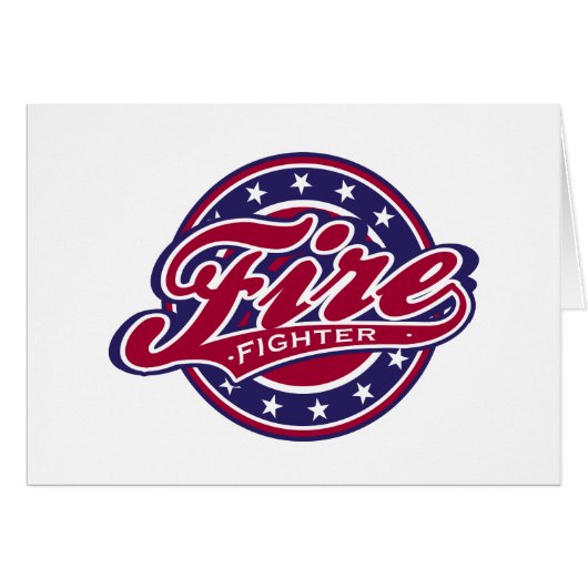 Patriotic Firefighter Cards (Front Horizontal)