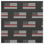 Patriotic Firefighter Style American Flag Fabric