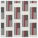 Patriotic Firefighter Style American Flag Fabric