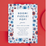 Patriotic Fireworks 4th of July Invitation Post Po