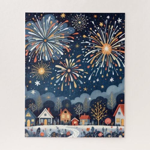 Patriotic Fireworks Art Puzzle
