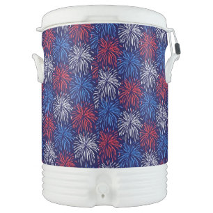 Patriotic Fireworks Beverage Cooler