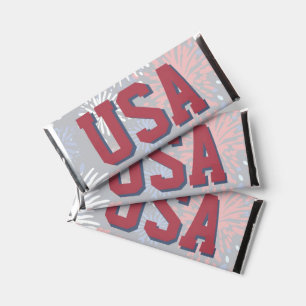 Patriotic Fireworks Celebration Hershey Bar Favors