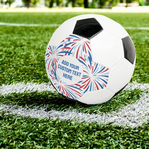 Patriotic Fireworks Custom 4th of July Party  Soccer Ball
