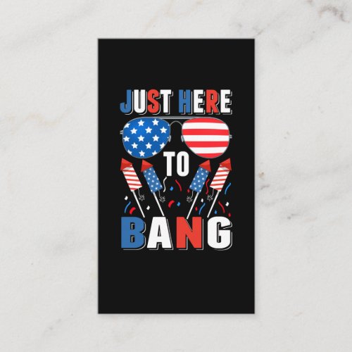 Patriotic Fireworks Humor American Flag 4th of Jul Business Card