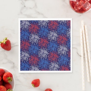 Patriotic Fireworks Napkins