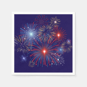 Patriotic Fireworks Napkins