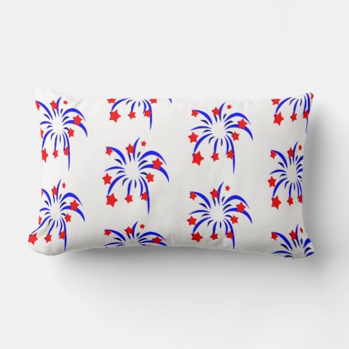 Patriotic Fireworks Pillow