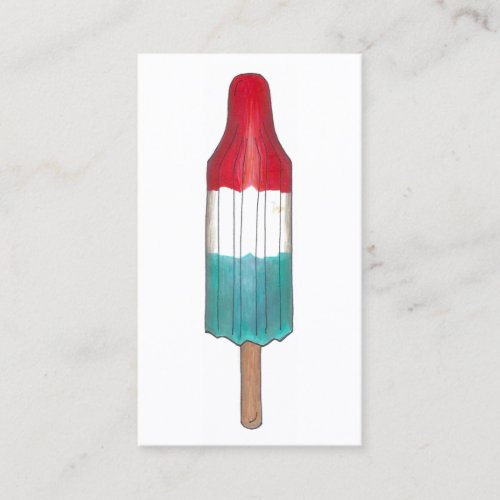 Patriotic Fireworks Rocket Pop Popsicle USA July 4 Business Card