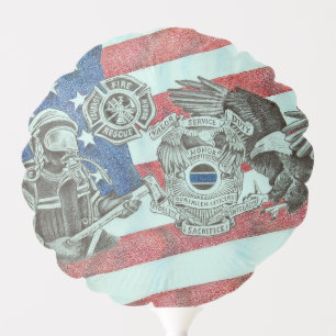 Patriotic First Responder Balloon