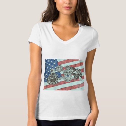Patriotic First Responder T_Shirt