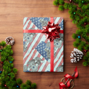 Patriotic First Responder Wrapping Paper