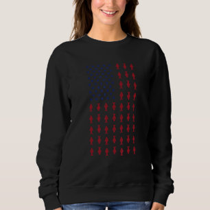 Patriotic fishing apparel us usa flag sweatshirt