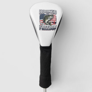 Patriotic Fishing Hooked On Freedom Vintage Bass Golf Head Cover
