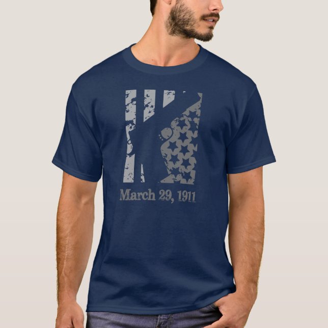 Patriotic Flag 1911 Gray Design T-Shirt (Front)
