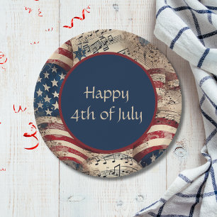 Patriotic Flag 4th of July Party BBQ Paper Plates