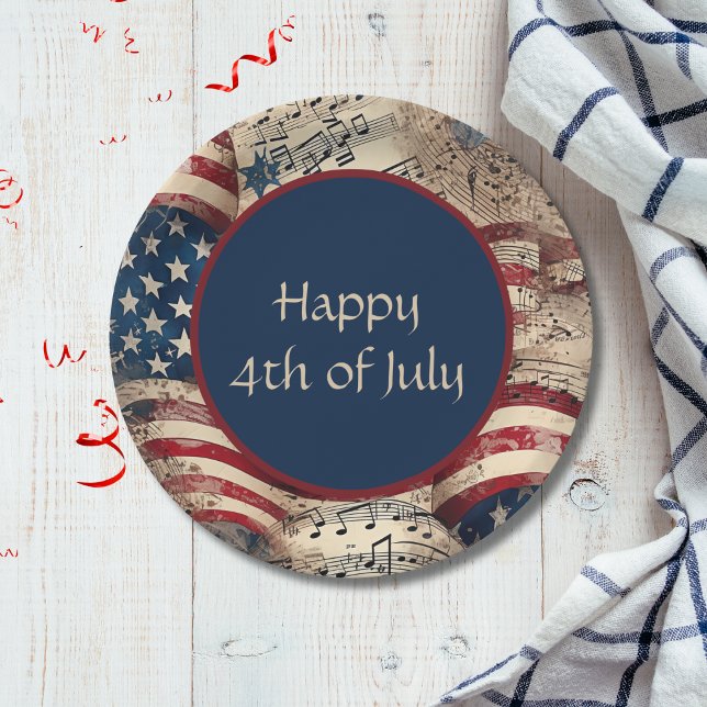 Patriotic Flag 4th of July Party BBQ  Paper Plates (Creator Uploaded)